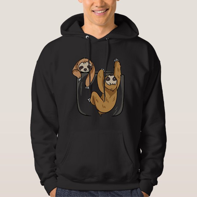 Lutning i en Pocket T-Shirt Hoodie (Framsida)