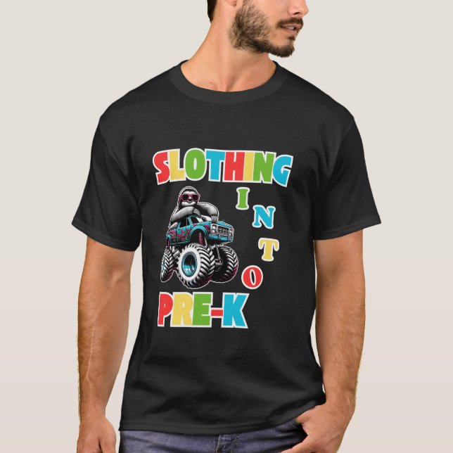Lutning in till förK-funny Sloth Monster Lastbil b T Shirt (Framsida)