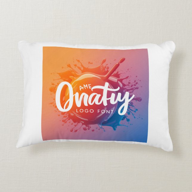 "Lutning och Snyggt med dekorfärg för Trendig Touc Prydnadskudde (Baksidan)