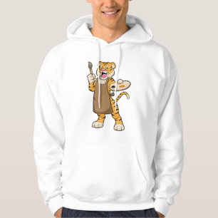 Lutning vid målning med färg och pensel hoodie
