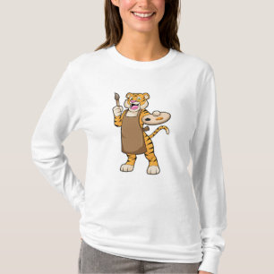 Lutning vid målning med färg och pensel t shirt