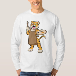 Lutning vid målning med färg och pensel t shirt