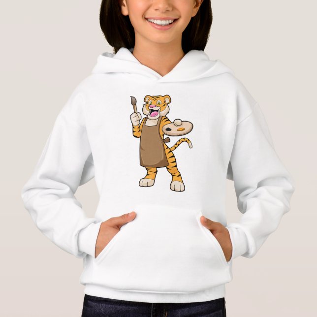 Lutning vid målning med färg och pensel t shirt (Framsida)
