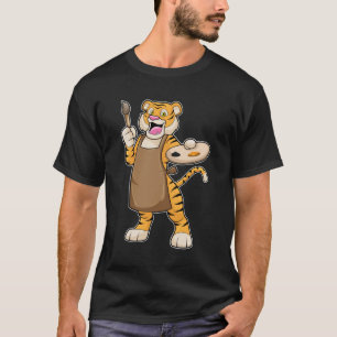 Lutning vid målning med färg och pensel t shirt