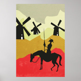 Lutning vid vindkraftverk Don Quixote Poster