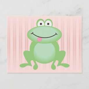 Luttle Grönt Frog Vykort
