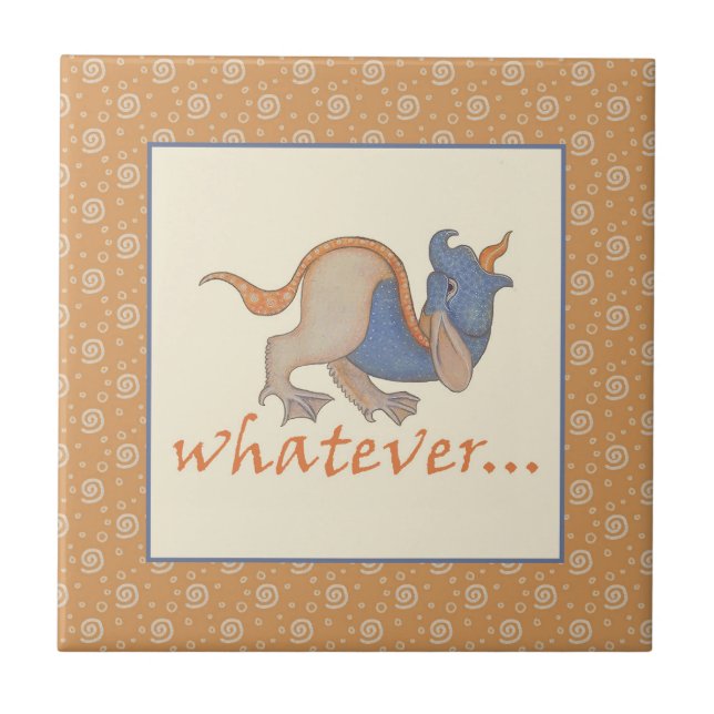 Luttrell Psalter Critter Ceramic Tile Kakelplatta (Framsidan)