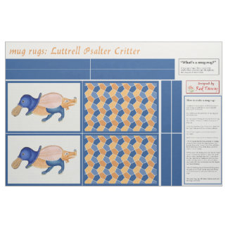 Luttrell Psalter Critter DIY Mugg Matta Tyg