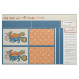 Luttrell Psalter Critter DIY Mugg Matta Tyg