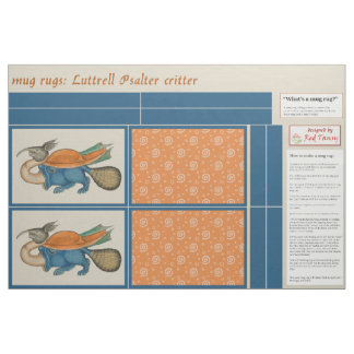 Luttrell Psalter Critter DIY Mugg Matta Tyg