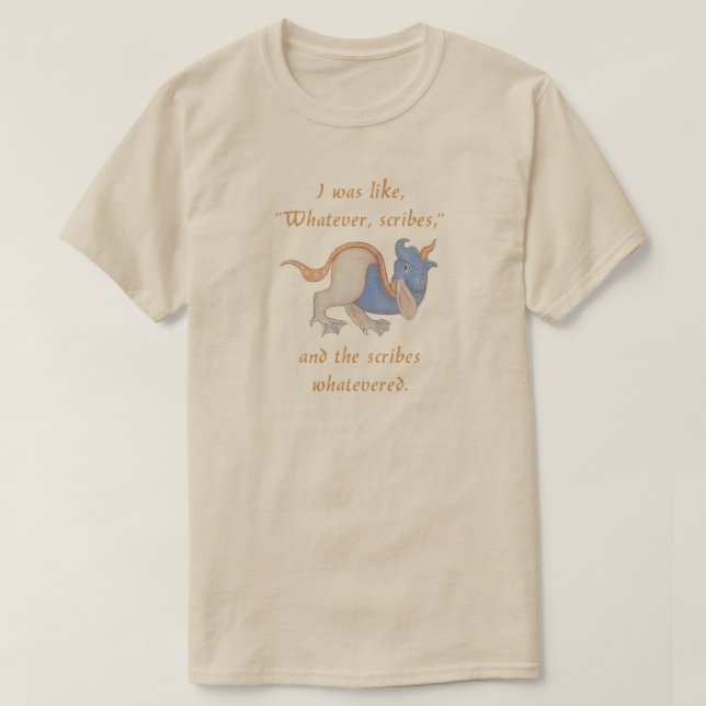 Luttrell Psalter "Spelar ingen roll, skript.." T Shirt (Design framsida)