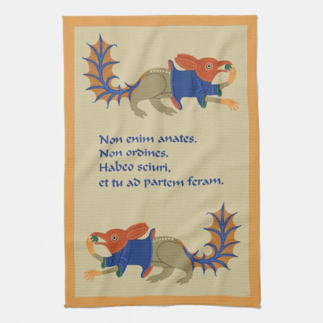 Luttrell Psalter ’Squirrel’ Kitchen Towel Kökshandduk (Vertikal)