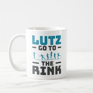 Lutz Go to Rink Figur Skating Skater Manar Kaffemugg