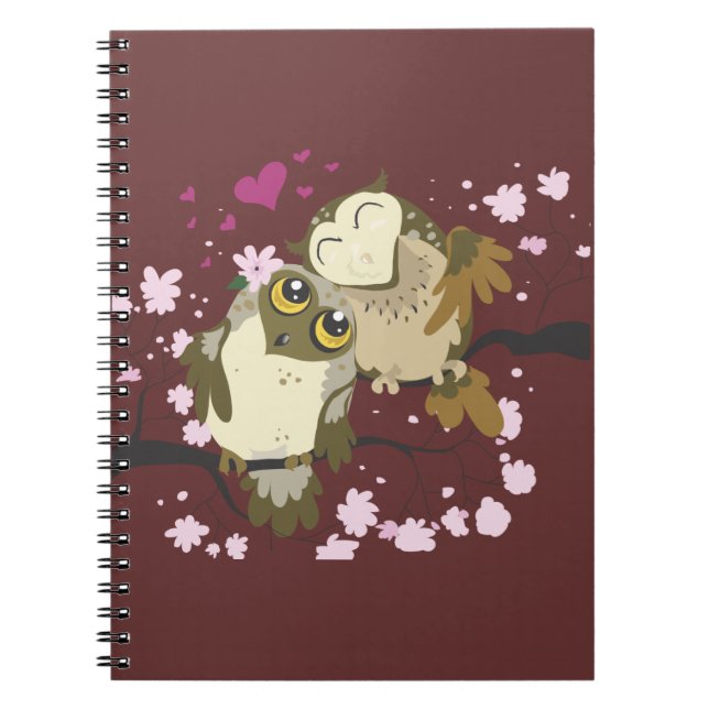 Luv Bird Uggla~ notebook Anteckningsbok (Framsidan)