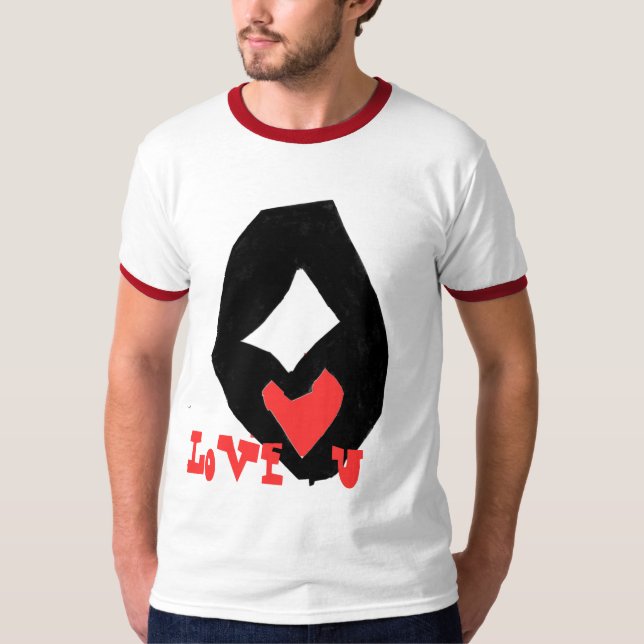 luv händer t shirt (Framsida)