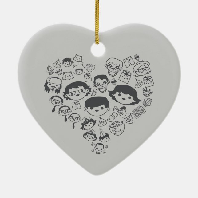 Luv Julgransprydnad Keramik (Baksidan)