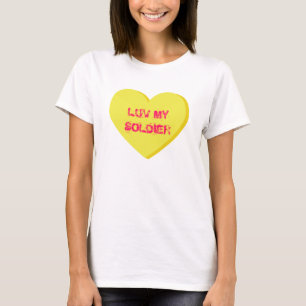 LUV MY SOLDIER Heart T-Shirt
