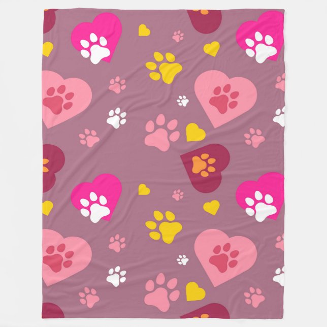 Luv Pawz 60 x 80 Fleece Blanket (Framsidan)