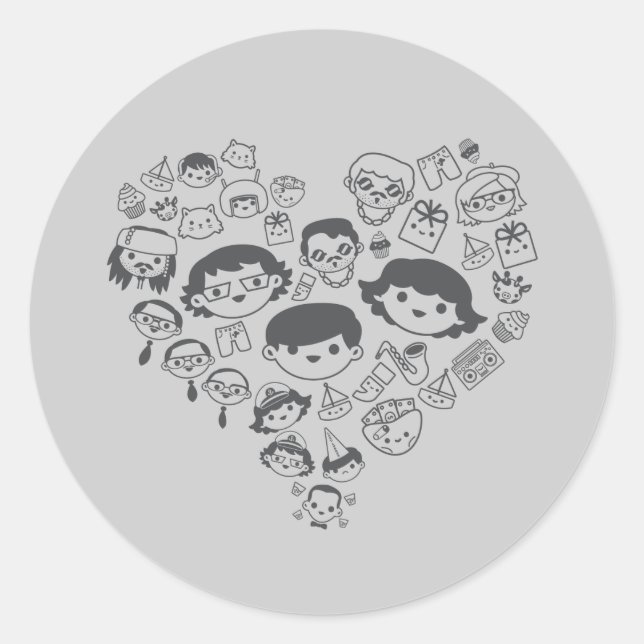 Luv Runt Klistermärke (Framsida)