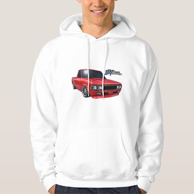 Luv Truck Garage Custom Slammed Luv with Logo Hoodie (Framsida)
