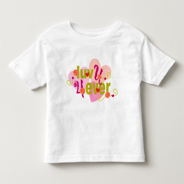 Luv U 4 Valentine Tee Shirt (Framsida)