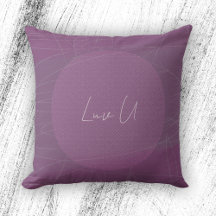 Luv U - Violet Trendig Modern Scribered Linjer