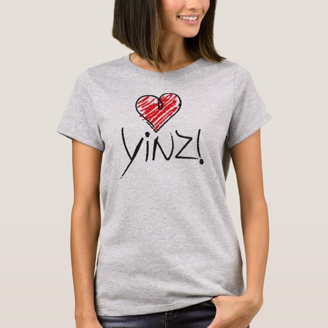 LUV YINZ DAM-SHIRT T SHIRT (Framsida)