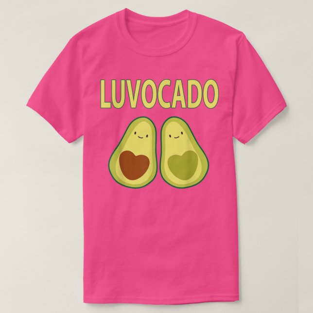 Luvocado Avocado Kärlek Funny Couple Valentines da T Shirt (Design framsida)