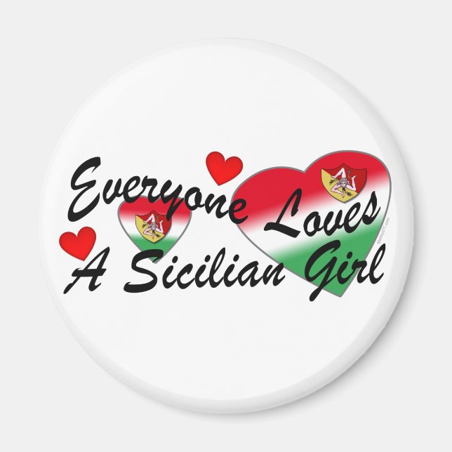 Luvs Sicilian Girl Magnet (Framsidan)