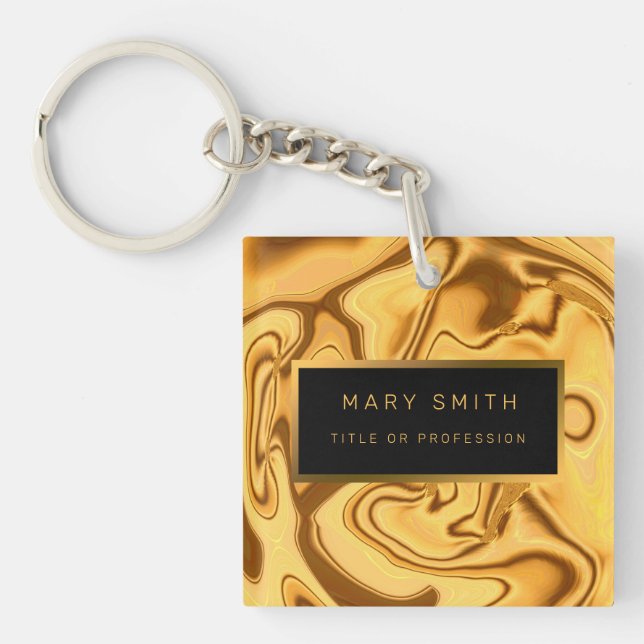 Lux 2 på 1 Elegant Guld Marble Affärskort & (Framsidan)