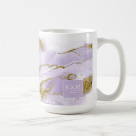 Lux Bläck Lavender Abstrakt-ID990 Kaffemugg