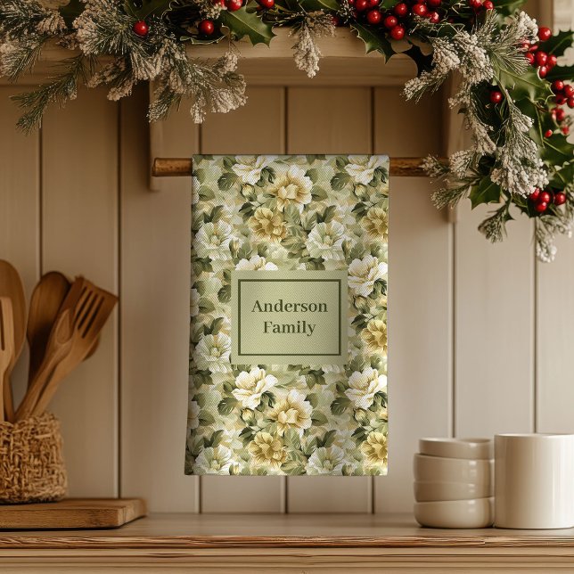Lux Botanical Touch Personlig Grönväxt Handduk  Kökshandduk (Lux Botanical Touch Personalized Greenery Towel )