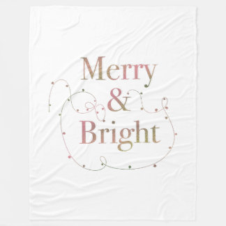 Lux Christmas Merry & Bright on White Fleecefilt
