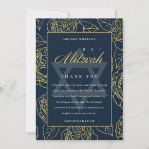 LUX ELEGANT NAVY GULD RO BLOMMIGT FLADDERMUS PUB M TACK KORT