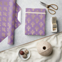 Lux Guld Fleur de Lis och Amethyst Presentpapper