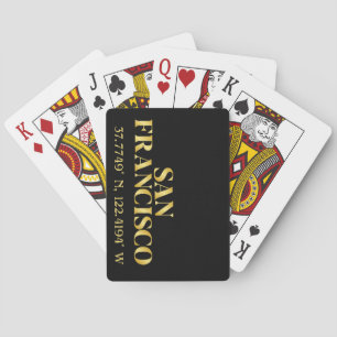 Lux Guld San Francisco Latitude och longitud Casinokort