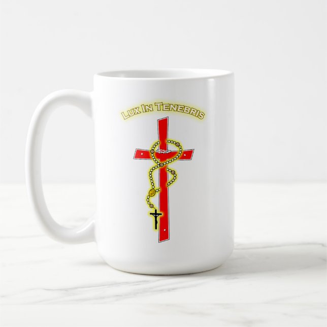 Lux in Tenebris - Rosary 02 Kaffemugg (Vänster)