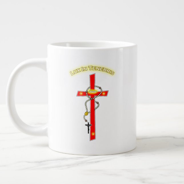 Lux in Tenebris - Rosary Cuz Corona 02 Jumbo Mugg (Vänster)