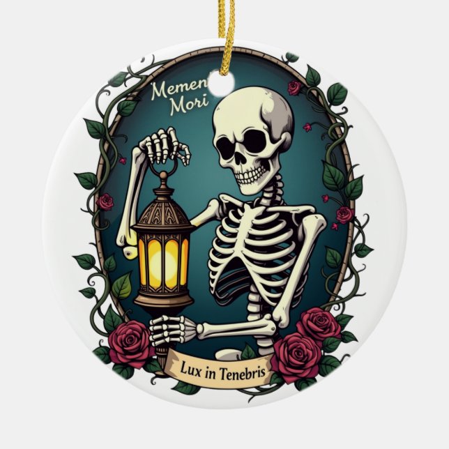 Lux in Tenebris Skeleton Lantern Ornament (Framsidan)