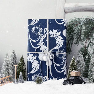 Lux Julens Elegant Baubles på Blue Presentpapper