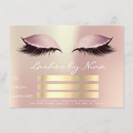 Lux Lashes Rosa Rosa Guld Smink Certifikat Gåva1