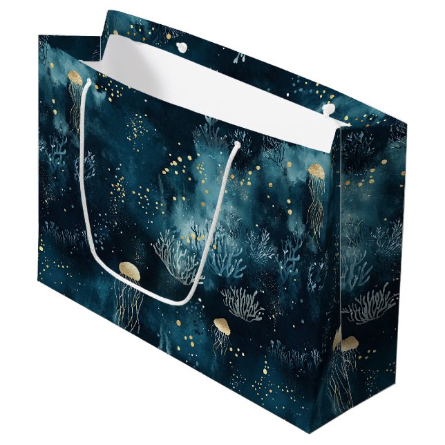 Lux Ocean Maneter & Korall Guld Mönster (1) (Framsidan Vinklad)