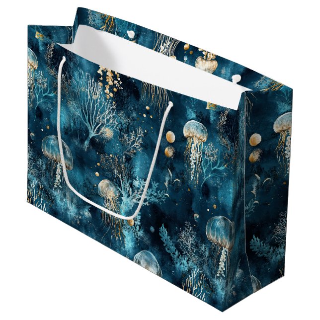 Lux Ocean Maneter & Korall Guld Mönster (2) (Framsidan Vinklad)