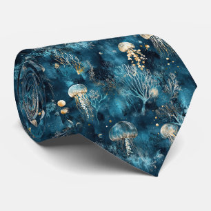 Lux Ocean Maneter & Korall Guld Mönster (2) Slips
