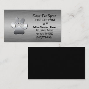 Lux Paw Print Hund Pet Grooming Service Visitkort