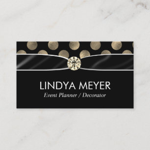 Lux Polka Dot Ribbon och Diamond Center Biet Visitkort