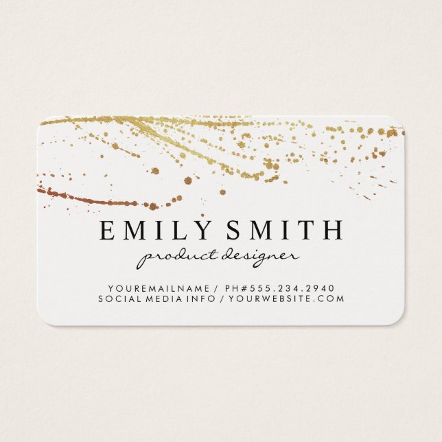 Lux Splatter Visitkort (Framsidan)