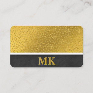 Lux Struktur och Guld Speck Monogram Visitkort