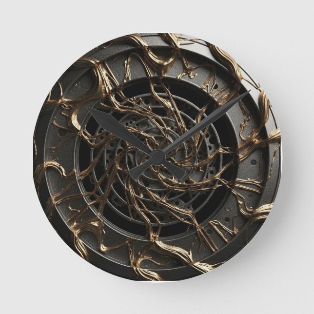 Luxe 3D Dial Rund Klocka (Framsida)