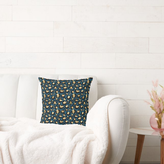 LUXE ANIMAL NAVY GULD PATCH PILLOW KUDDE (Soffa)
